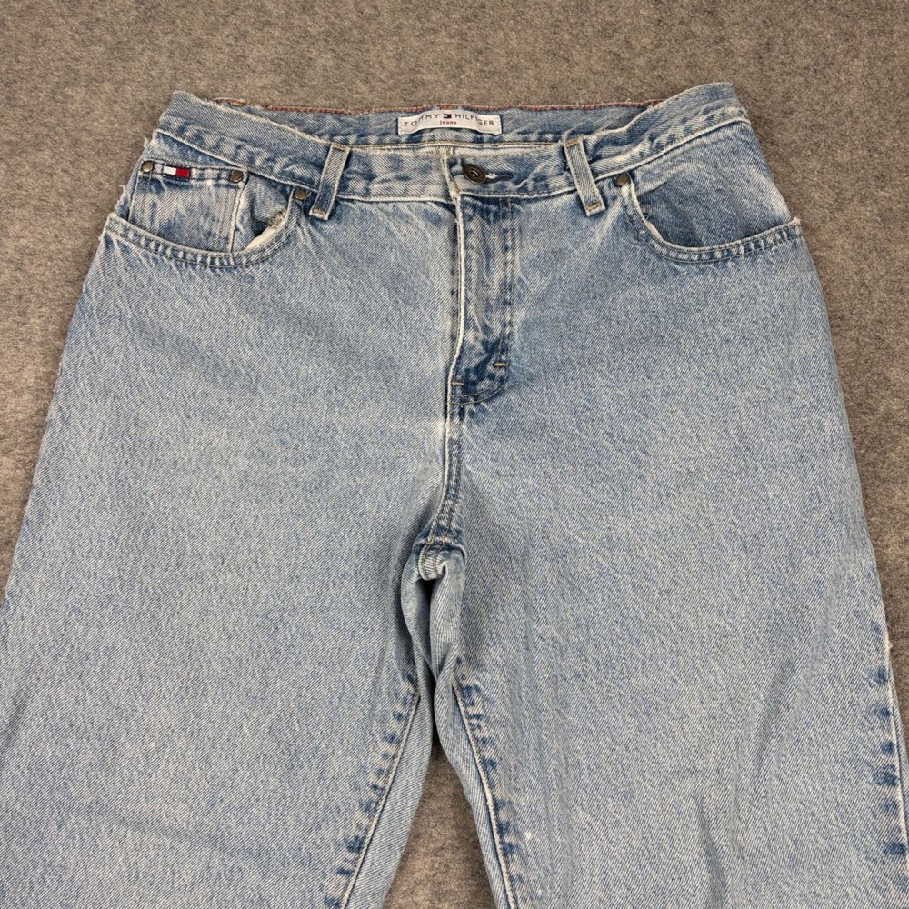 Tommy Hilfiger Jeans Womens 8 Light Wash High Waisted Vintage Denim Mom Jeans